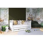 Dětská postel s přistýlkou DENIS 80x160, bílá