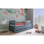 Dětská postel s přistýlkou TAMARA 90x190, šedá