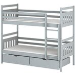 Patrová postel pro dvě děti AMÁLKA 80x200, šedá