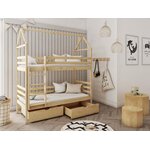 Patrová postel pro dvě děti AGÁTA 90x190 borovice