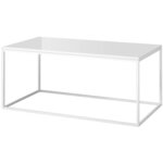 Konferenční stolek HEMI 99 bílá / bílé sklo title=