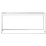 Konferenční stolek HEMI 99 bílá / bílé sklo