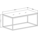Konferenční stolek HEMI 99 černá / šedé sklo
