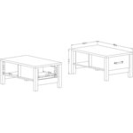 Konferenční stolek OSCAR 99 appenzeller smrk / černý mat