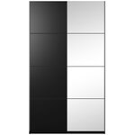 Šatní skříň BARO 120 se zrcadlem černá