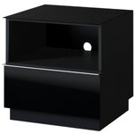 Tv stolek HEMI 37 černá / černé sklo title=