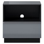 Tv stolek HEMI 37 černá / šedé sklo