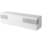 Tv stolek SOLO 40 bílá / bílý lesk / beton
