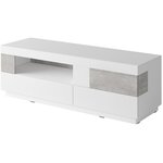 Tv stolek SOLO 41 bílá / bílý lesk / beton