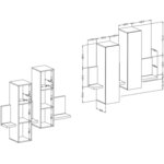Obývací sestava BELO bílá / beton